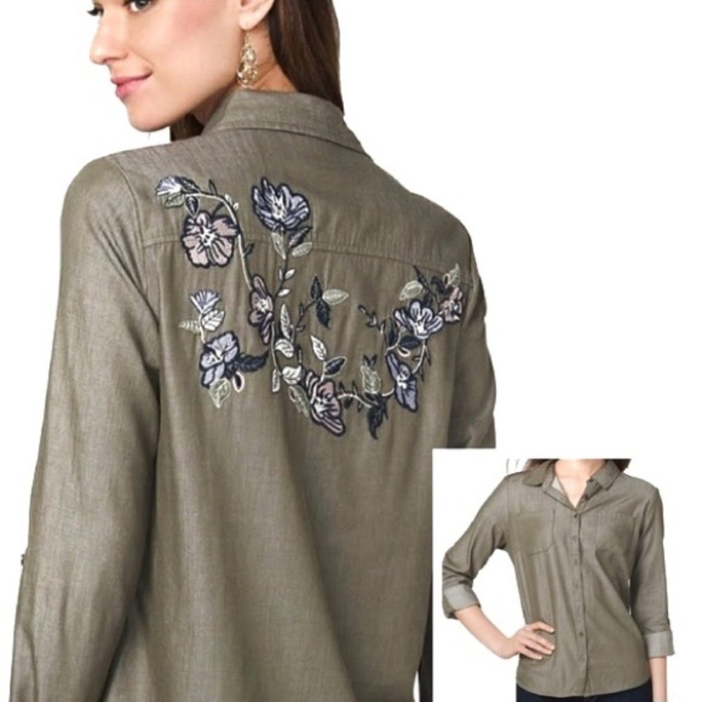 Westport Embroidered Button Down Size M